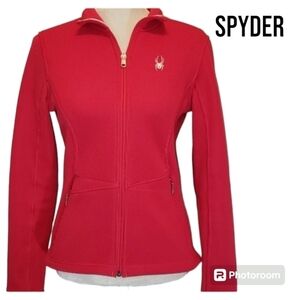 Spyder Rib Knit Ski Jacket Fitted Hot Pink Med. EUC